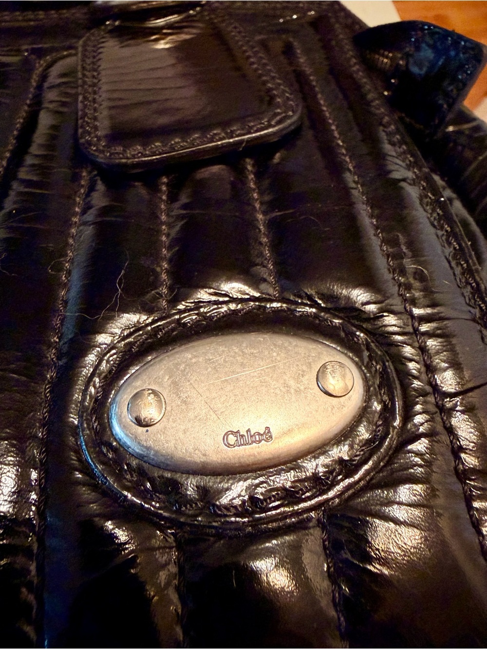 Chloe Patent Leather Top Handle Bag - Picture 5 of 11